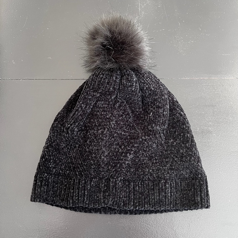 A New Day Black Pom Pom Winter Hat